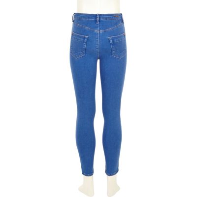 Girls mid blue Molly jeggings